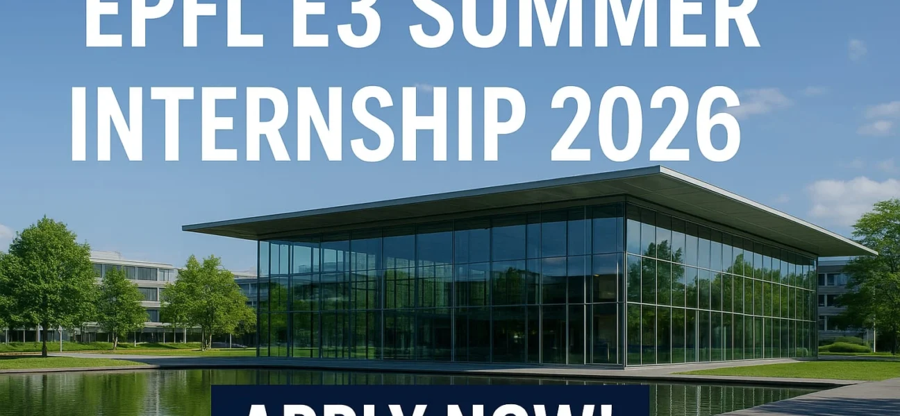 EPFL E3 Summer Internship 2026 for Students
