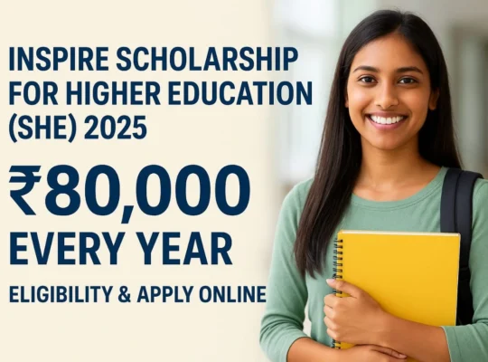 INSPIRE Scholarship for Higher Education (SHE) 2025