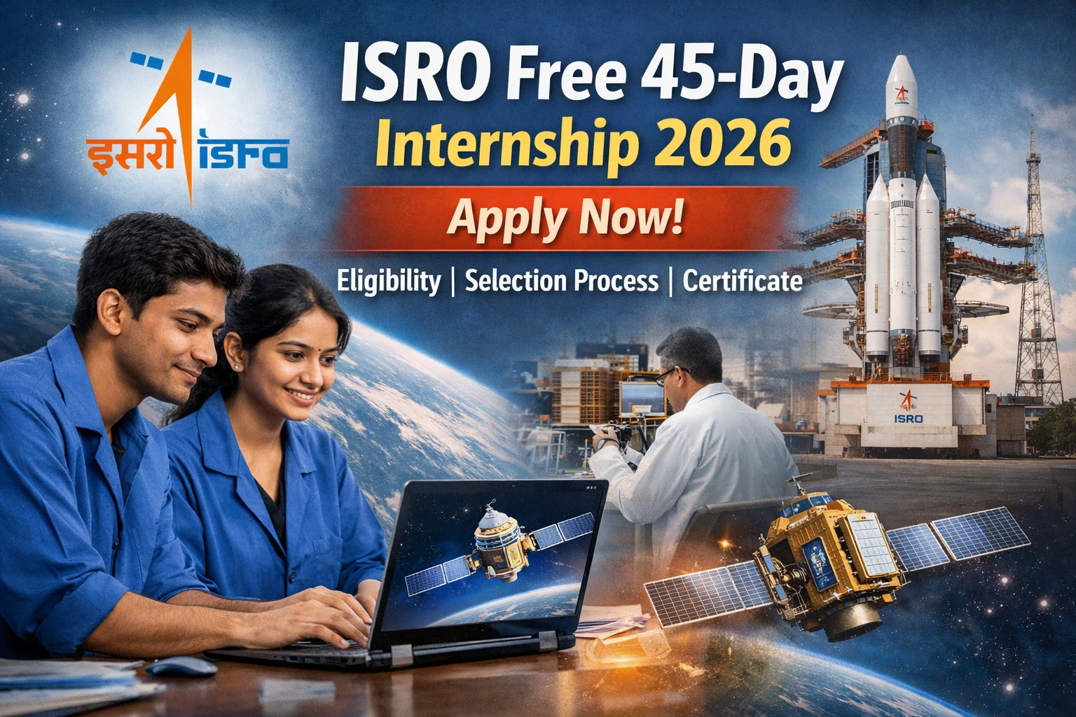 Isro Free 45 Day Internship 2026 Apply Now Eligibility Selection